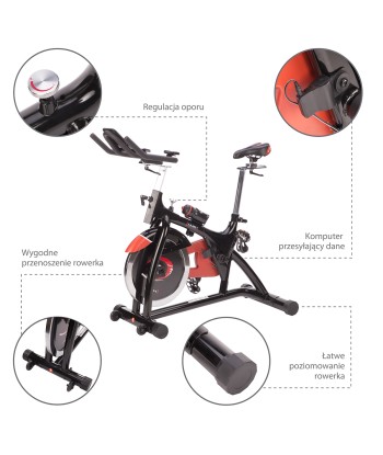 SW8902N ROWER KOLARSKI STACJONARNY Z OPOREM MECHANICZNYM HMS