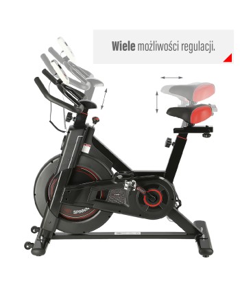 SWL9140 ROWER STACJONARNY SPINNINGOWY Z OPOREM MECHANICZNYM HMS