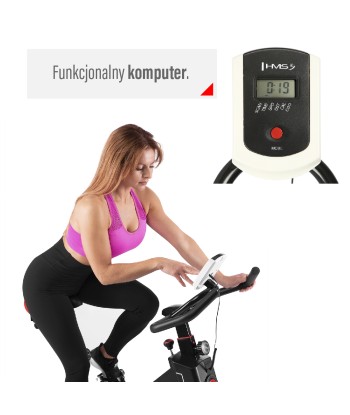SWL9140 ROWER STACJONARNY SPINNINGOWY Z OPOREM MECHANICZNYM HMS