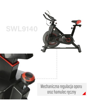 SWL9140 ROWER STACJONARNY SPINNINGOWY Z OPOREM MECHANICZNYM HMS