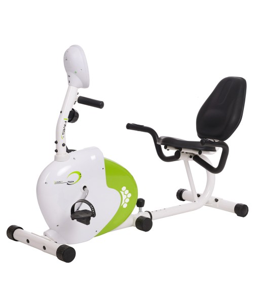 R9259* POZIOMY ROWER STACJONARNY MAGNETYCZNY HMS (9 KG) biało-zielony