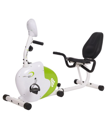 R9259* POZIOMY ROWER STACJONARNY MAGNETYCZNY HMS (9 KG) biało-zielony