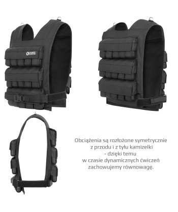 KTO30 KAMIZELKA TRENINGOWA Z OBCIĄŻENIEM 30 KG HMS PREMIUM