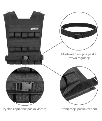 KTO30 KAMIZELKA TRENINGOWA Z OBCIĄŻENIEM 30 KG HMS PREMIUM