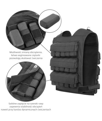 KTO30 KAMIZELKA TRENINGOWA Z OBCIĄŻENIEM 30 KG HMS PREMIUM