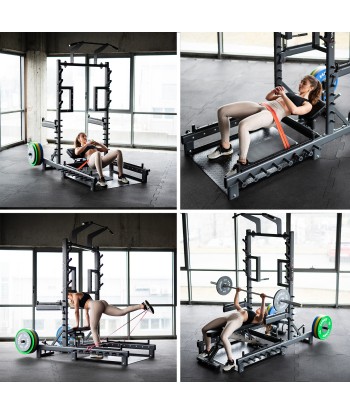 SMP01 STOJAK MULTIFUNKCYJNY Z PLATFORMĄ DO PODNOSZENIA CIĘŻARÓW I HIP THRUST COMMERCIAL HMS