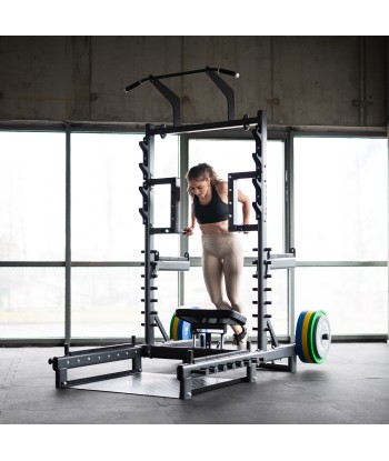 SMP01 STOJAK MULTIFUNKCYJNY Z PLATFORMĄ DO PODNOSZENIA CIĘŻARÓW I HIP THRUST COMMERCIAL HMS