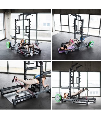 SMP01 STOJAK MULTIFUNKCYJNY Z PLATFORMĄ DO PODNOSZENIA CIĘŻARÓW I HIP THRUST COMMERCIAL HMS