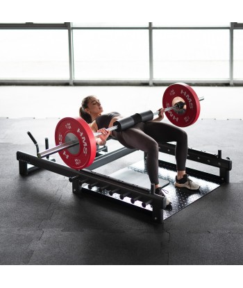PHT25 PLATFORMA DO ĆWICZEŃ MIĘŚNI POŚLADKÓW HIP THRUST I MARTWEGO CIĄGU COMMERCIAL HMS