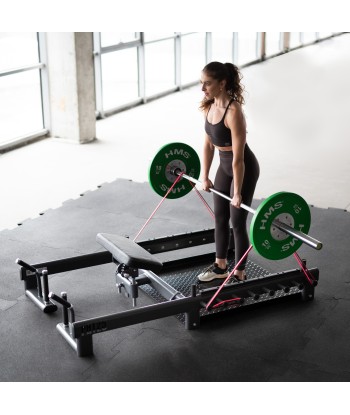 PHT25 PLATFORMA DO ĆWICZEŃ MIĘŚNI POŚLADKÓW HIP THRUST I MARTWEGO CIĄGU COMMERCIAL HMS