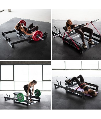 PHT25 PLATFORMA DO ĆWICZEŃ MIĘŚNI POŚLADKÓW HIP THRUST I MARTWEGO CIĄGU COMMERCIAL HMS