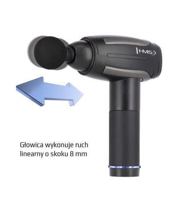 PDM3125H BLACK PISTOLET DO MASAŻU HMS