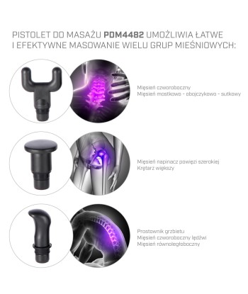 PDM4482G BLACK PISTOLET DO MASAŻU HMS