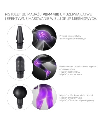 PDM4482G BLACK PISTOLET DO MASAŻU HMS