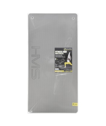 MFK07 LIGHT GREY-BLACK MATA FITNESS KLUBOWA Z OTWORAMI 120*60CM EVA 15MM HMS PREMIUM