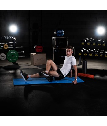 MFK03 BLUE-BLACK MATA FITNESS KLUBOWA Z OTWORAMI HMS PREMIUM