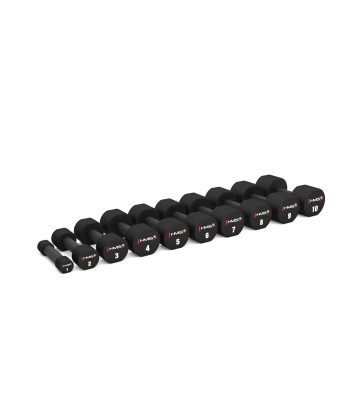 ZESTAW HANTLI POLIURETANOWYCH HPT 2 x 1 - 10 KG (110 KG) + STOJAK STR37 HMS