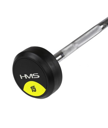 GSL-15 SZTANGA/GRYF STAŁY ŁAMANY GUMOWANY 15 KG HMS