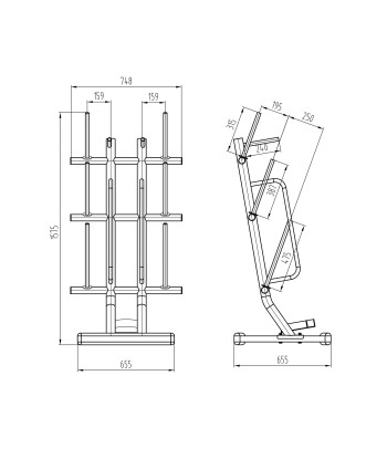ZESTAW FITNESS SBP22 SZTANGA 10 x 20 KG (200 KG) + STOJAK STR40 HMS