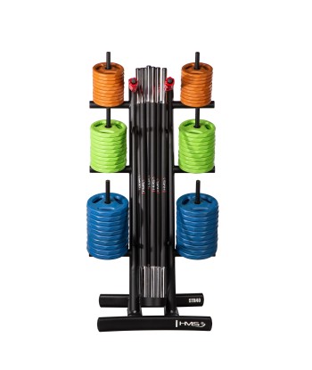 ZESTAW FITNESS SBP22 SZTANGA 10 x 20 KG (200 KG) + STOJAK STR40 HMS