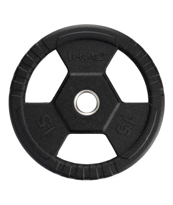 TOH15 CZARNY TALERZ OLIMPIJSKI OGUMOWANY 15 KG HMS