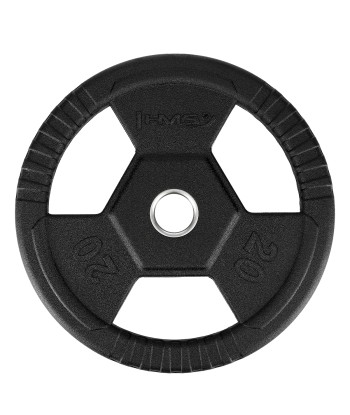 TOH20 CZARNY TALERZ OLIMPIJSKI OGUMOWANY 20 KG HMS