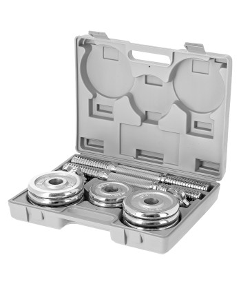 STC15 SZTANGIELKI REGULOWANE W WALIZCE CHROMOWANE 15KG HMS