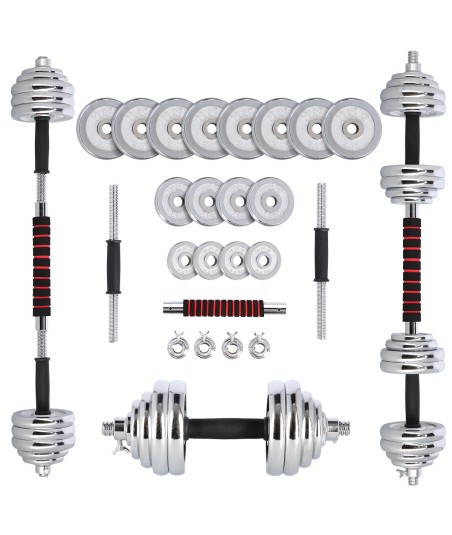 STC30 SZTANGIELKI REGULOWANE W WALIZCE CHROMOWANE 30KG HMS