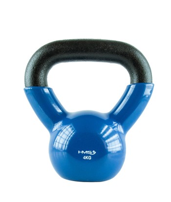 KNV04 BLUE KETTLEBELL ŻELIWNY POKRYTY WINYLEM HMS