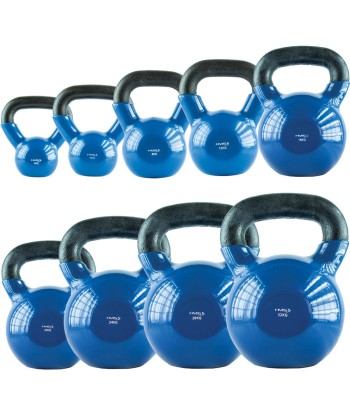 KNV04 BLUE KETTLEBELL ŻELIWNY POKRYTY WINYLEM HMS