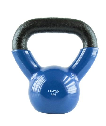 KNV06 BLUE KETTLEBELL ŻELIWNY POKRYTY WINYLEM HMS