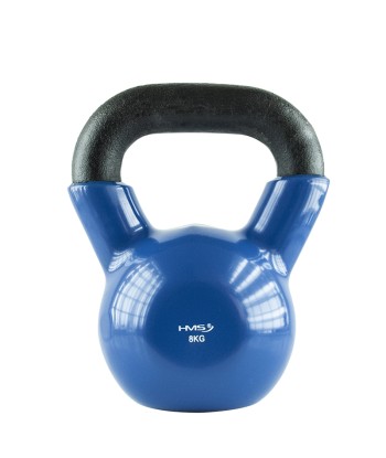 KNV08 BLUE KETTLEBELL ŻELIWNY POKRYTY WINYLEM HMS