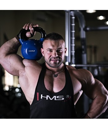 KNV08 BLUE KETTLEBELL ŻELIWNY POKRYTY WINYLEM HMS