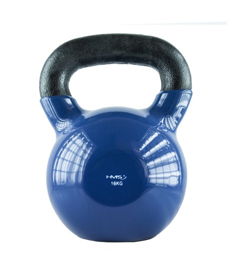 KNV16 BLUE KETTLEBELL ŻELIWNY POKRYTY WINYLEM HMS