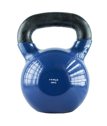 KNV28 BLUE KETTLEBELL ŻELIWNY POKRYTY WINYLEM HMS