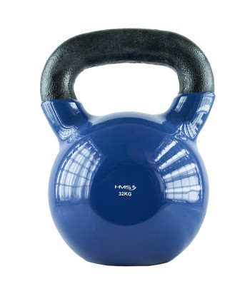 KNV32 BLUE KETTLEBELL ŻELIWNY POKRYTY WINYLEM HMS