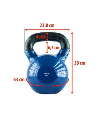 KNV32 BLUE KETTLEBELL ŻELIWNY POKRYTY WINYLEM HMS