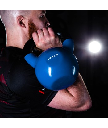 KNV10 BLUE KETTLEBELL ŻELIWNY POKRYTY WINYLEM HMS