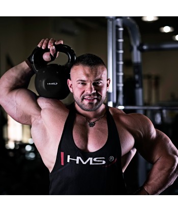 KNV06 BLACK KETTLEBELL ŻELIWNY POKRYTY WINYLEM HMS
