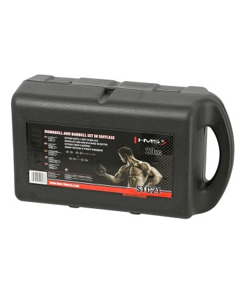 STC21 SZTANGIELKI REGULOWANE W WALIZCE CHROMOWANE 20KG HMS