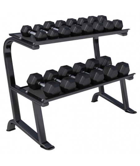 Zestaw Hantli HEX od 4 do 25 kg ze stojakiem