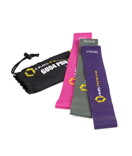 GU04 PRO SET ZESTAW GUM DO ĆWICZEŃ HMS PREMIUM