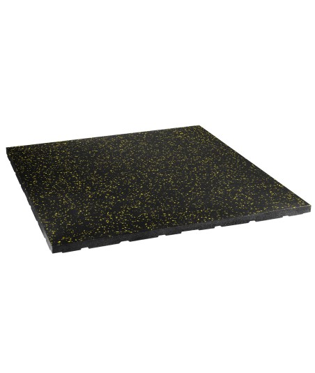 POS35 PODŁOGA GUMOWA POD SPRZĘT FITNESS Z WYPUSTKAMI BLACK/YELLOW II GATUNEK