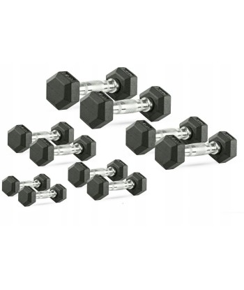 Zestaw Hantli Hex PVC 2,5-25kg DS