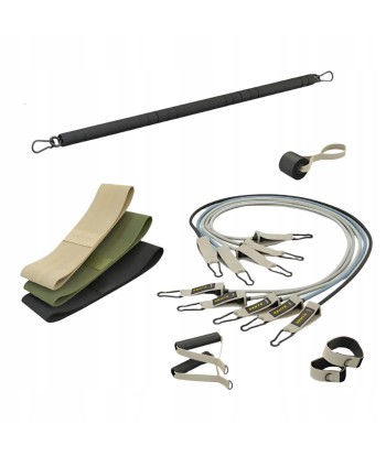 Zestaw Centr Workout Kit - 3szt gum oporowych, 5 ekspanderów, 1 gryf