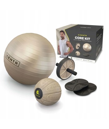 Zestaw treningowy Centr Core Kit (piłka, slam ball, AB roller, dyski)