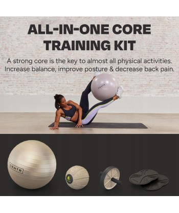 Zestaw treningowy Centr Core Kit (piłka, slam ball, AB roller, dyski)